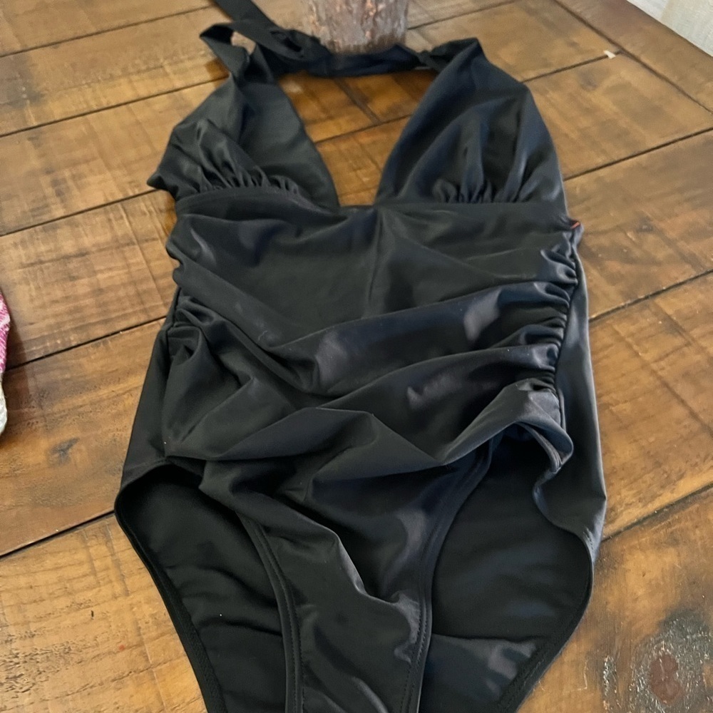 Marina vida black one piece swim suit
